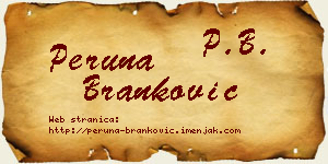 Peruna Branković vizit kartica